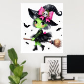 幽霊マ不気味マレトロハロウィーンヴィンテージデザイン ポスター (ホームオフィス)