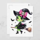 幽霊マ不気味マレトロハロウィーンヴィンテージデザイン ポストカード (正面/裏面)