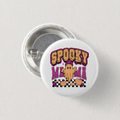 幽霊マ不気味マレトロハロウィーンヴィンテージデザイン 缶バッジ (正面&裏面)