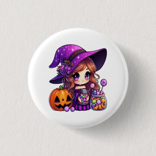 幽霊マ不気味マレトロハロウィーンヴィンテージデザイン 缶バッジ (正面)
