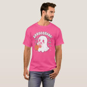 幽霊ミルクティー幽霊飲むバブルティー Tシャツ (正面フル)