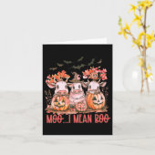 幽霊モーカウイIはブカボチャハロウィーンを意味する カード (黄色い花)