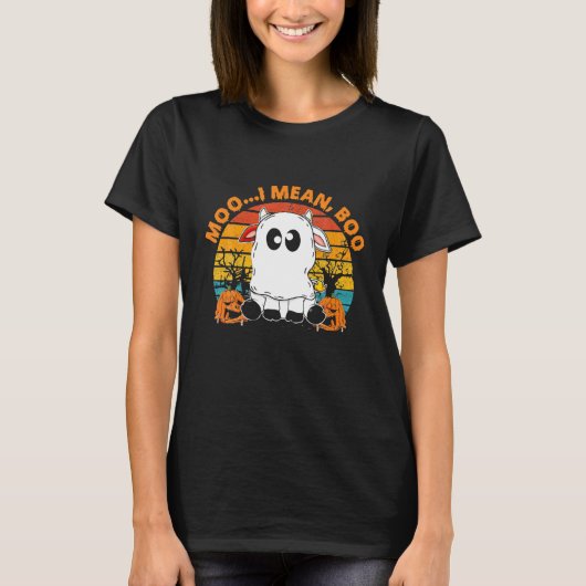幽霊モーカウイIはブカボチャムーンハロウィン Tシャツ (正面)