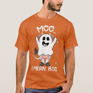幽霊モー牛IはブカボチャおもしろいハロウィンFを意味する Tシャツ
