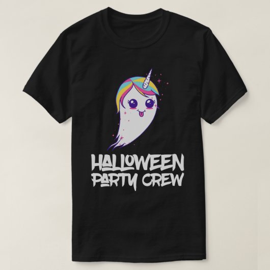 幽霊ユニコーンハロウィンマッチング衣装 Tシャツ (デザイン正面)