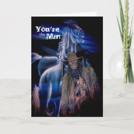 幽霊ライダーオーバーザヒルおもしろい誕生日カード シーズンカード (正面)