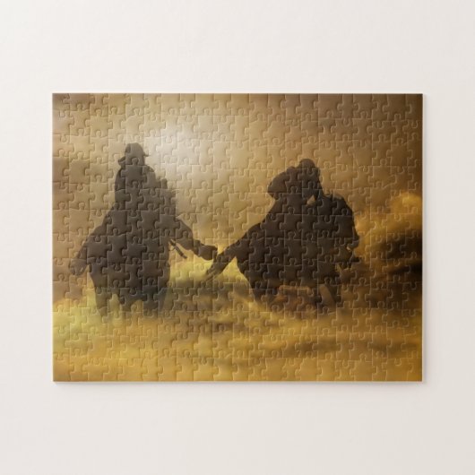 幽霊ライダーズカウボーイカントリーウェスタン ジグソーパズル (横)