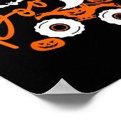 幽霊ライダートラックモンスターハロウィンカボチャ ポスター (角)