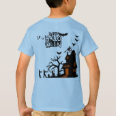 幽霊ランタンパレード淡青色 Tシャツ (裏面)
