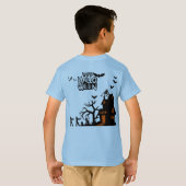 幽霊ランタンパレード淡青色 Tシャツ (裏面フル)