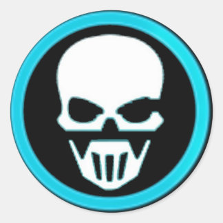 幽霊ランナーこうもりノブステッカー ラウンドシール