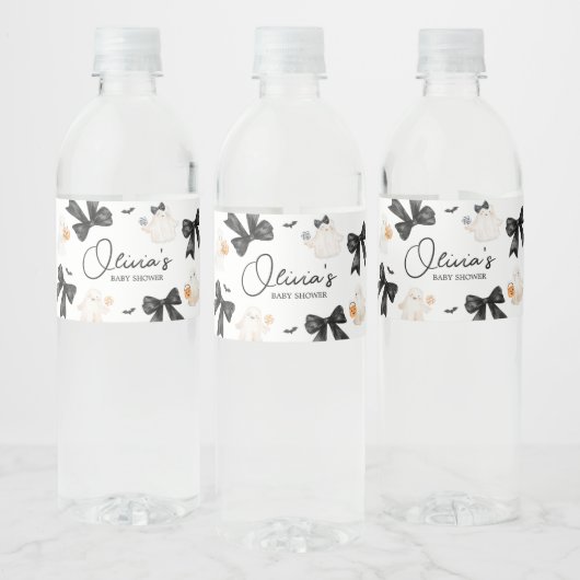 幽霊リトルブハロウィーンベイビーシャワー ペットボトルラベル (ボトル)