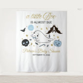 幽霊リトルブハロウィーンベビーシャワー背景 タペストリー (正面)