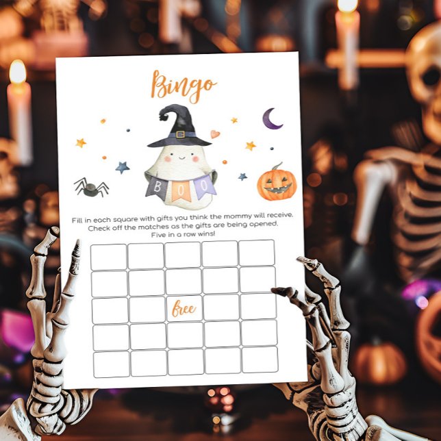 幽霊リトルブベビーシャワービンゴゲーム (Little Boo Baby Shower Bingo Game)