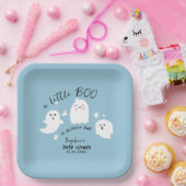 幽霊リトルブーボーイハロウィンベイビーシャワー ペーパープレート (パーティー)