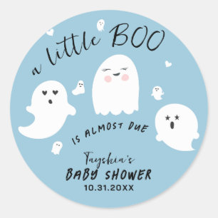 幽霊リトルブーボーイハロウィンベイビーシャワー ラウンドシール