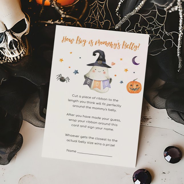 幽霊リトルブーママのベリーゲームの大きさ (Little Boo Baby Shower How Big is Mommy's Belly Game)