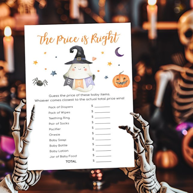 幽霊リトルブー価格は正しいゲーム (Little Boo Baby Shower The Price is Right Game)