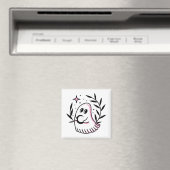幽霊ロゴマグネットピンクとブラック マグネット (インサイチュ (食洗機))