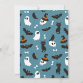 幽霊不気味お祝いボーイハロウィーン誕生日 招待状 (裏面)