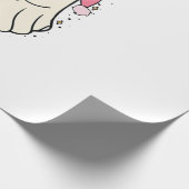 幽霊不気味がジンジャーブレッドのクリスマスを持つ ラッピングペーパー (角)