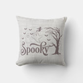 幽霊不気味こうもりウィッ飛んでいるクバーラップハロウィーン クッション (正面)