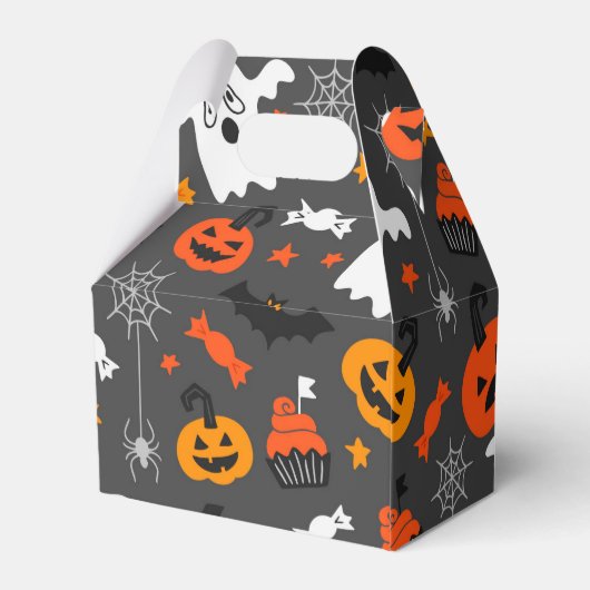 幽霊不気味とカボチャ フェイバーボックス (裏面サイド)