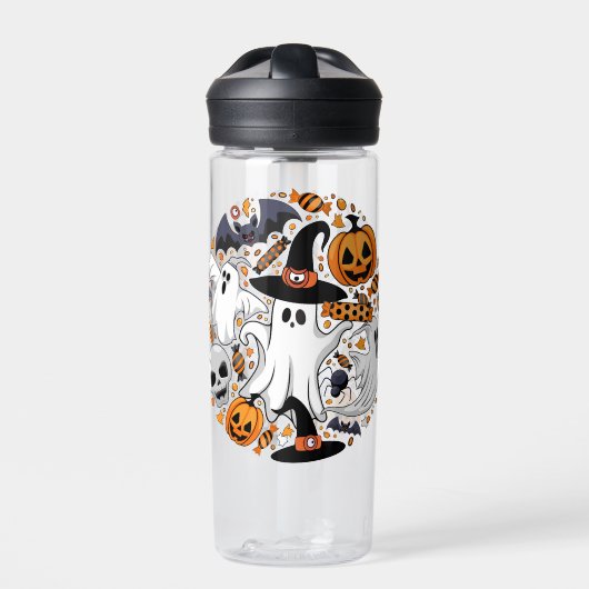 幽霊不気味と不気味なかわいいモンスター ウォーターボトル (正面)