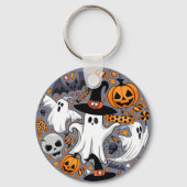 幽霊不気味と不気味なかわいいモンスター キーホルダー (正面)