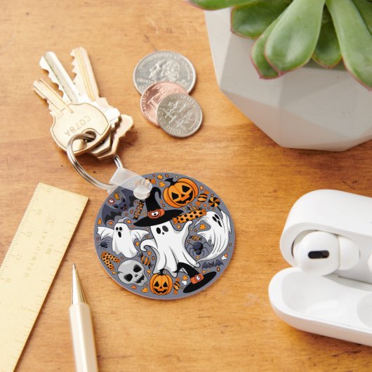 幽霊不気味と不気味なかわいいモンスター キーホルダー (デスク)