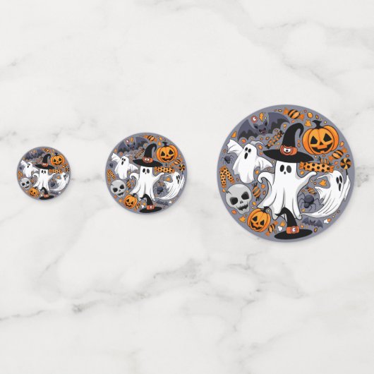 幽霊不気味と不気味なかわいいモンスター コンフェッティ (裏面)