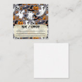 幽霊不気味と不気味なかわいいモンスター スクエア名刺 (正面/裏面)