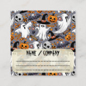 幽霊不気味と不気味なかわいいモンスター スクエア名刺 (正面)