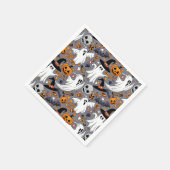 幽霊不気味と不気味なかわいいモンスター スタンダードカクテルナプキン (角)