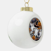 幽霊不気味と不気味なかわいいモンスター セラミックボールオーナメント (左)