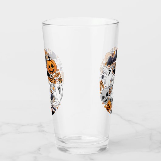 幽霊不気味と不気味なかわいいモンスター タンブラーグラス (右)