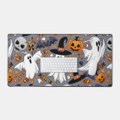 幽霊不気味と不気味なかわいいモンスター デスクマット (キーボード&マウス)