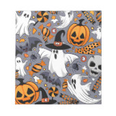 幽霊不気味と不気味なかわいいモンスター ノートパッド (正面)