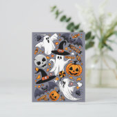 幽霊不気味と不気味なかわいいモンスター ポストカード (スタンド正面)