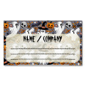 幽霊不気味と不気味なかわいいモンスター マグネット名刺 (正面)