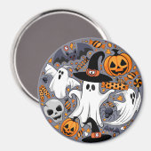 幽霊不気味と不気味なかわいいモンスター マグネット (正面/裏面)