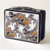 幽霊不気味と不気味なかわいいモンスター メタルランチボックス (正面)