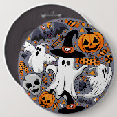 幽霊不気味と不気味なかわいいモンスター 缶バッジ (正面&裏面)