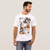 幽霊不気味と不気味なかわいいモンスター Tシャツ (正面フル)