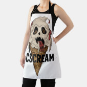 幽霊不気味アイスクリーム「I CSCREAM」 エプロン (インサイチュ)