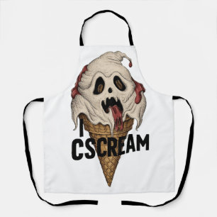 幽霊不気味アイスクリーム「I CSCREAM」 エプロン