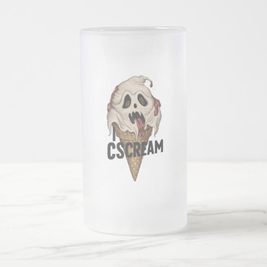 幽霊不気味アイスクリーム「I CSCREAM」 フロストグラスビールジョッキ (中央)