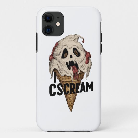 幽霊不気味アイスクリーム「I CSCREAM」 Case-Mate iPhoneケース (裏面)