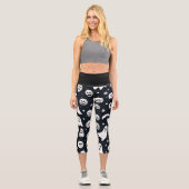 幽霊不気味アンドパンプキンハロウィンカプリレギンス カプリレギンス (正面)