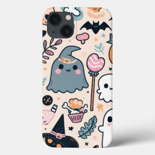 幽霊不気味カウボーイキュートハロウィーンブーウェスタンパス Case-Mate iPhoneケース (裏面)
